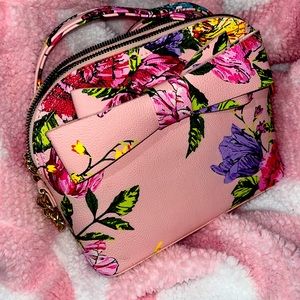 Betsey Johnson floral pink bow purse